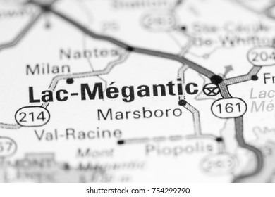 Lac Megantic. Canada On A Map.