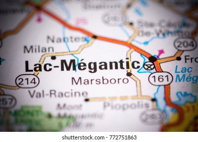 Lac Megantic. Canada On A Map.