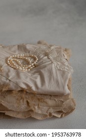 Lace Garment And Freshwater Pearl Necklace