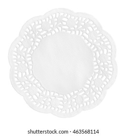 Lace Paper Napkin Isolated On White