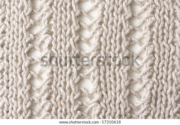 Laced Rib Knit Cotton Yarn Background Miscellaneous