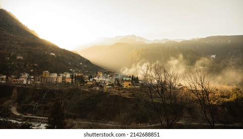 Lachung Is A Town And Hill Station In Northeast Sikkim, India. It Is Located In The North Sikkim District Near The Border With Tibet