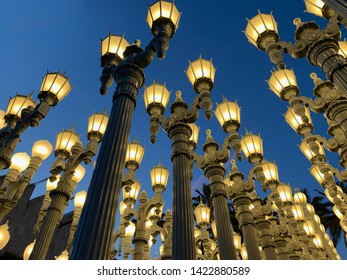 LACMA Lights Poles At Night