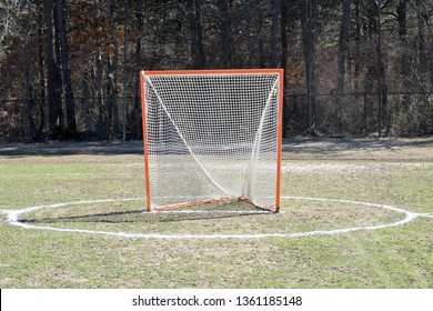 Lacrosse Goal Siting On A Natural Grass Field