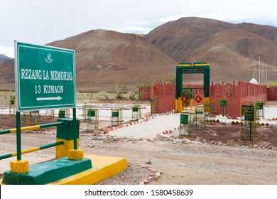 Ladakh, India - Jul 14 2019 - Rezang La War Memorial In Ladakh, India. Memorial Of 114 Indian Soldier Of 13 Kumaon Regiment Who Fought To Against Hordes Of Chinese Invader On 18 Nov 1962.