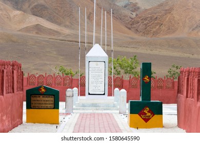 Ladakh, India - Jul 14 2019 - Rezang La War Memorial In Ladakh, India. Memorial Of 114 Indian Soldier Of 13 Kumaon Regiment Who Fought To Against Hordes Of Chinese Invader On 18 Nov 1962.