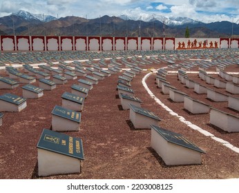 Ladakh, India - June 18, 2022 : A Place Of Remembrance For The Martyrs At Hall Of Fame, An Indian Army Museum In Leh