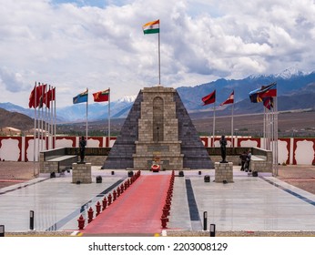 Ladakh, India - June 18, 2022 : A Place Of Remembrance For The Martyrs At Hall Of Fame, An Indian Army Museum In Leh