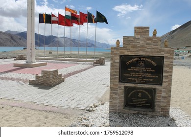 Ladakh, India - May, 2020: Indian Soldiers Are Presenting Near The Border With China, In Their Military Base.