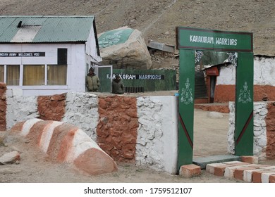 Ladakh, India - May, 2020: Indian Soldiers Are Presenting Near The Border With China, In Their Military Base.