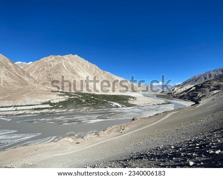 Ladakh Landscapes. Peaceful Mountains. Rocky Terrain. Clouds. Picturesque.