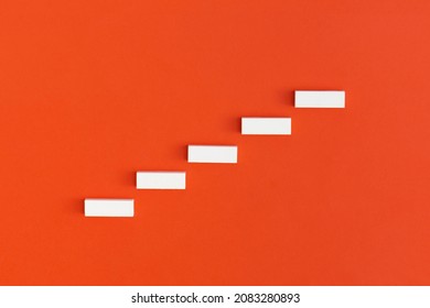 Ladder career path for business growth success process. Inspiration and creative idea concept.