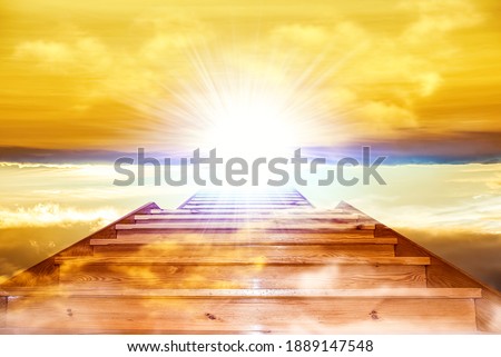Ladder to Heaven Paradise, journey of Soul, religion background 