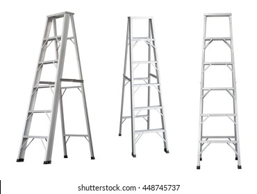 ladder isolated on white - Shutterstock ID 448745737