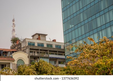 Ladder On Rooftop On Former US CIA Headquarters Where Last Evacuations Of Vietnam War Occurred In Modern Ho Chi  Minh City, Vietnam.