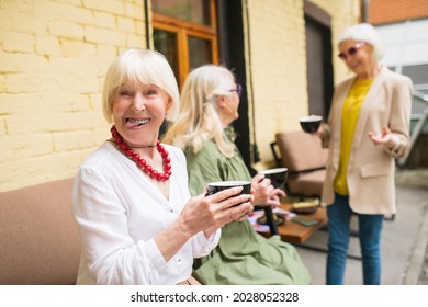 Ladies Feeling Great While Spending Time Together And Drinking Tea