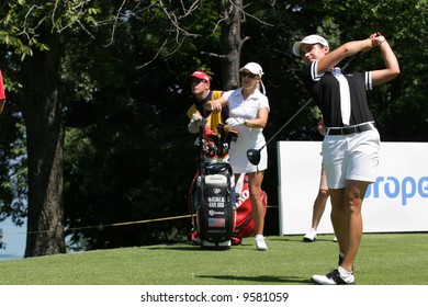 Ladies Golf Evian Masters 2007, Natalie Gulbis And Lorena Ochoa