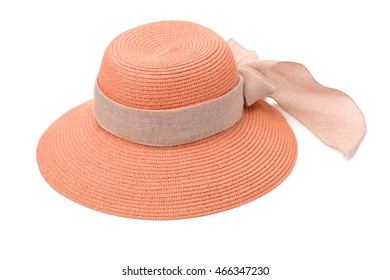 A Ladies Hat On White Background