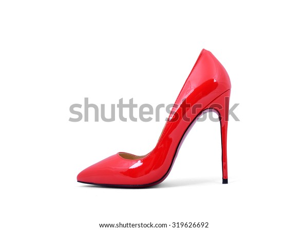 ladies red patent leather shoes