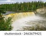 Lady Evelyn Falls, on the Kakisa River, one of the scenic stops on the Waterfalls Route in Canada