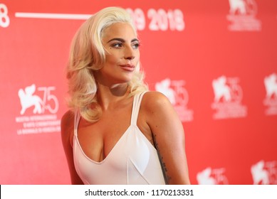 Lady Gaga attends 'A Star Is Born' photocall during the 75th Venice Film Festival at Sala Casino on August 31, 2018 in Venice, Italy.