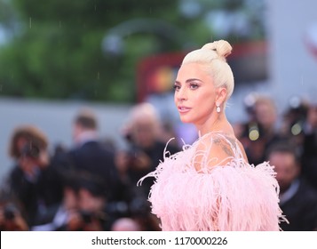  Lady Gaga walks the red carpet ahead of the 'A Star Is Born' screening during the 75th Venice Film Festival at Sala Grande on August 31, 2018 in Venice, Italy.