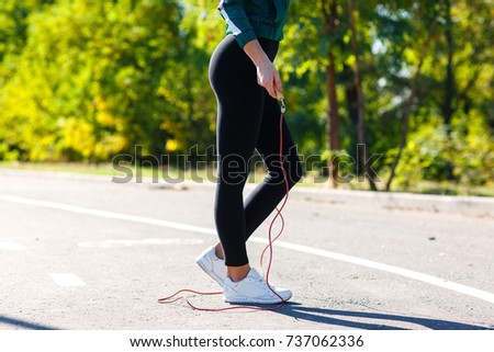 Lady with jumping rope