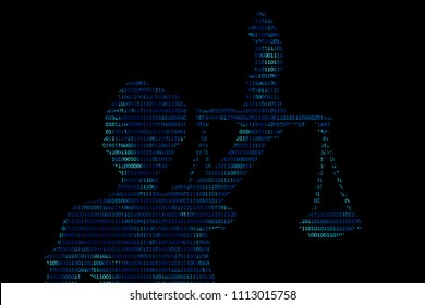 Lady Justice On Digital Background (Concept Of Artificial Intelligence Lawyer)