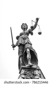 lady justice as symbol for law in Frankfurt, Germany