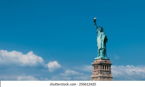 Lady Liberty On Liberty Island In New York City