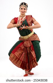 Lady Performing Bharatanatyam Dance