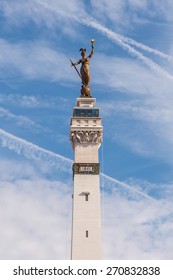 Lady Victory Statue At Monument Circle In Indianapolis