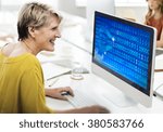 Lady Working Computer Office Concept