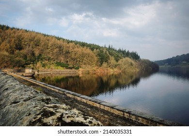 Ladybower Reservoir Dam In The Dark Peak Of The Peak District, Derbyshire, UK