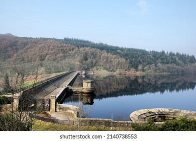 Ladybower Reservoir Dam In The Dark Peak Of The Peak District, Derbyshire, UK