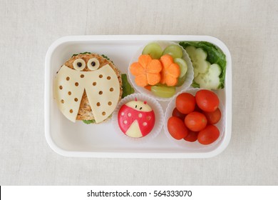 Ladybug Ladybird Healthy Lunch Box, Fun Food Art For Kids