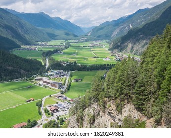 Laengenfeld, Tyrol, Austria - July 22, 2020: View Of The Aqua Dome Alpine Spa