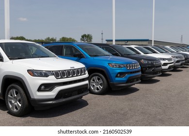 Lafayette - Circa May 2022: Jeep Compass display at a Stellantis dealership. Jeep offers the Compass in Sport, Latitude, Limited and Trailhawk models.