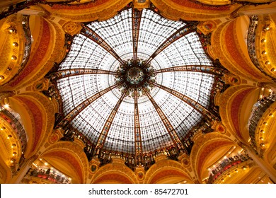 Lafayette Galleries dome in the center of Paris France - Powered by Shutterstock