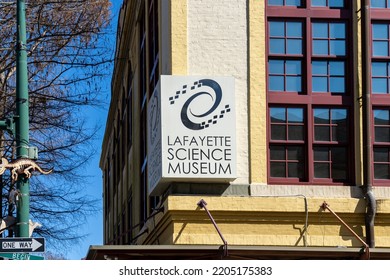 Lafayette, LA, USA - February 13, 2022: Lafayette Science Museum In Lafayette, LA, USA. The Science Museum Exhibits Exploring Paleontology, Marine Biology And Geology, Plus A Planetarium.