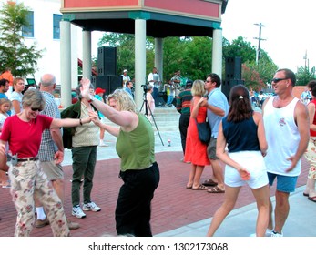 Lafayette, Louisiana, USA, Downtown Alive! Dancing To The Music Of Corey Ledet And The Zydeco Band, June 11, 2004