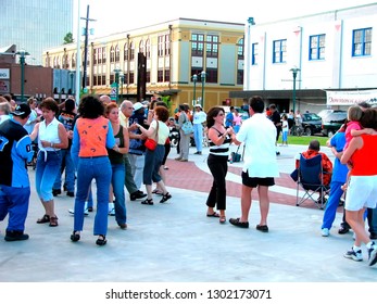 Lafayette, Louisiana, USA, Downtown Alive! Dancing To The Music Of Corey Ledet And The Zydeco Band, June 11, 2004