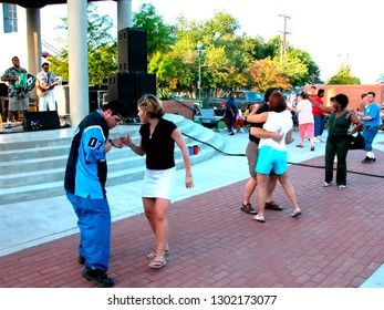 Lafayette, Louisiana, USA, Downtown Alive! Dancing To The Music Of Corey Ledet And The Zydeco Band, June 11, 2004