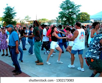 Lafayette, Louisiana, USA, Downtown Alive! Dancing To The Music Of Corey Ledet And The Zydeco Band, June 11, 2004