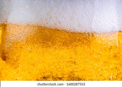 Lager Beer Glass Close Up Texture