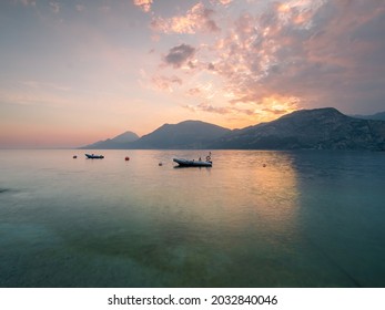 Lago di Garda Sunset phase with mountain background - Powered by Shutterstock