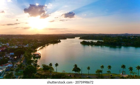 Lagoa Da Pampulha Por do Sol Drone