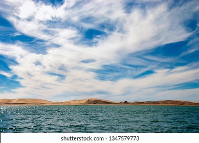 The Lagoon At Adolfo Lopez Mateos In Baja California Where Grey Whales Come Every Year To Give Birth To Their Young.  