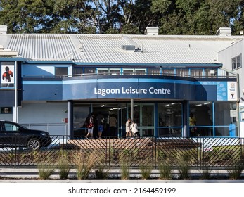 Lagoon Leisure Centre Building Entrance. Stock Photo. Auckland, New Zealand - June 4, 2022