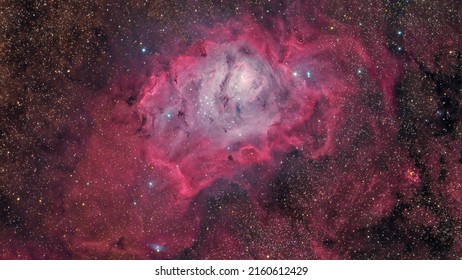 The Lagoon Nebula, M8 or NGC 6523. Giant interstellar cloud in the constellation Sagittarius. Elements of this picture furnished by NASA.